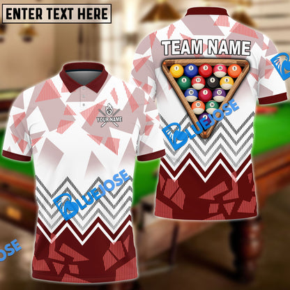 Frenzidea Billiards Ball 8 Rack Upside Down Personalized Name, Team Name Unisex Shirt ( 4 Colors )