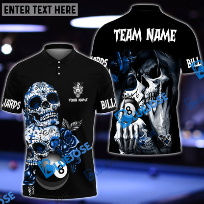Frenzidea Billiards Ball 8 Day Of The Death Personalized Name, Team Name Unisex Shirt ( 4 Colors )