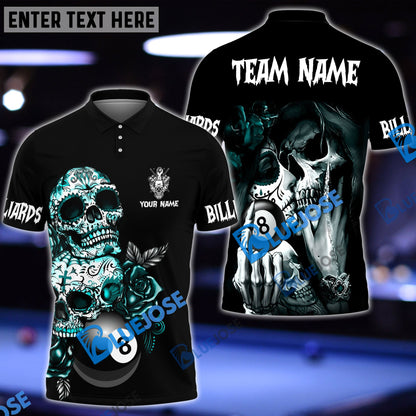 Frenzidea Billiards Ball 8 Day Of The Death Personalized Name, Team Name Unisex Shirt ( 4 Colors )