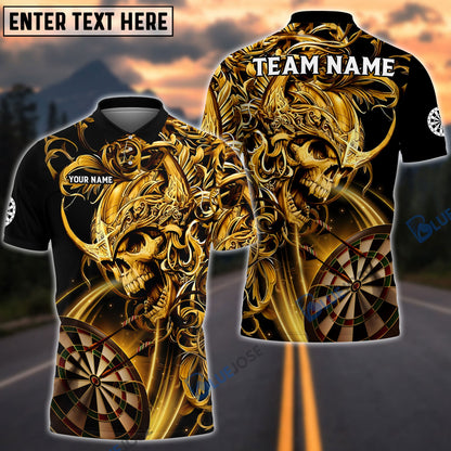 Frenzidea Darts Viking Skull Warrior  Personalized Name, Team Name 3D Shirt