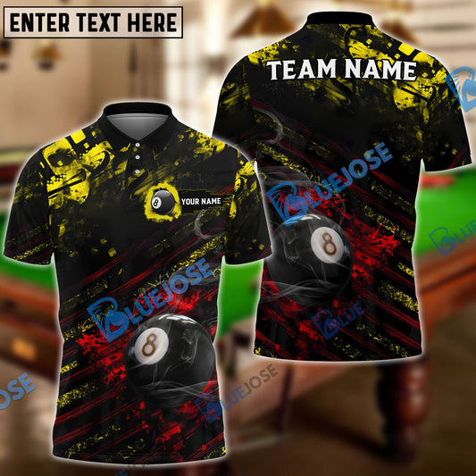 Frenzidea Billiards Ball 8 Balance Grunge Personalized Name, Team Name Unisex Shirt ( 4 Colors )