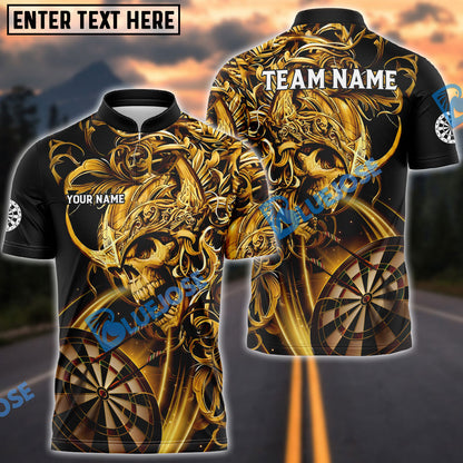 Frenzidea Darts Viking Skull Warrior  Personalized Name, Team Name 3D Shirt