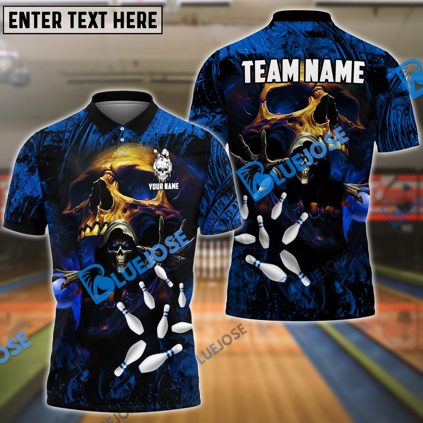 Frenzidea Bowling And Pins Depression Bringer Reaper Customized Name 3D Shirt (4 Colors)