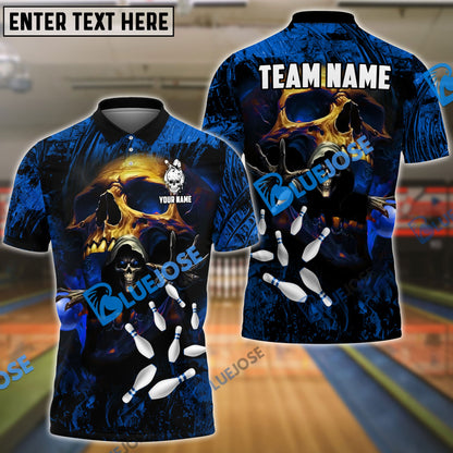 Frenzidea Bowling And Pins Depression Bringer Reaper Customized Name 3D Shirt (4 Colors)