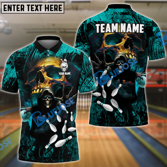 Frenzidea Bowling And Pins Depression Bringer Reaper Customized Name 3D Shirt (4 Colors)
