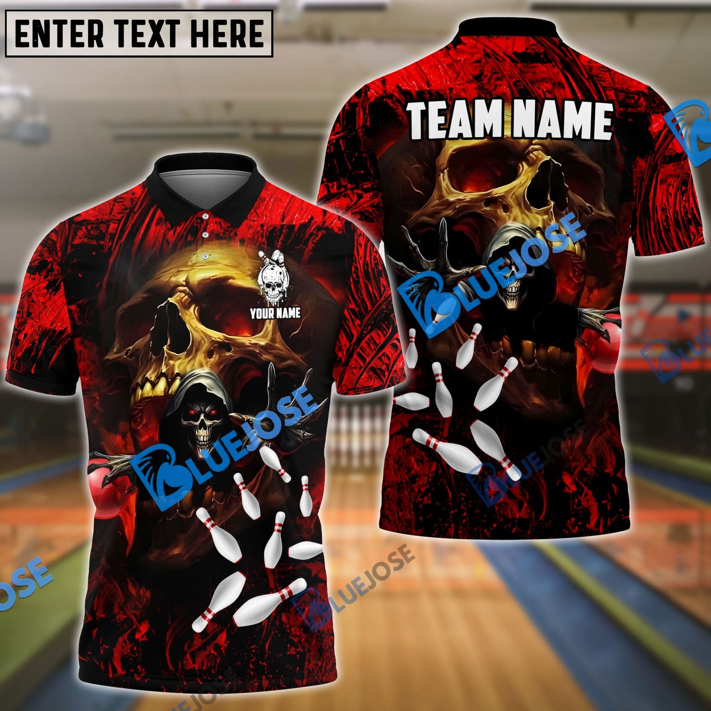 Frenzidea Bowling And Pins Depression Bringer Reaper Customized Name 3D Shirt (4 Colors)