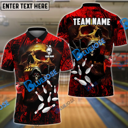 Frenzidea Bowling And Pins Depression Bringer Reaper Customized Name 3D Shirt (4 Colors)