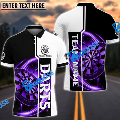 Frenzidea Darts Plain Personalized Name, Team Name 3D Shirt (4 Colors)