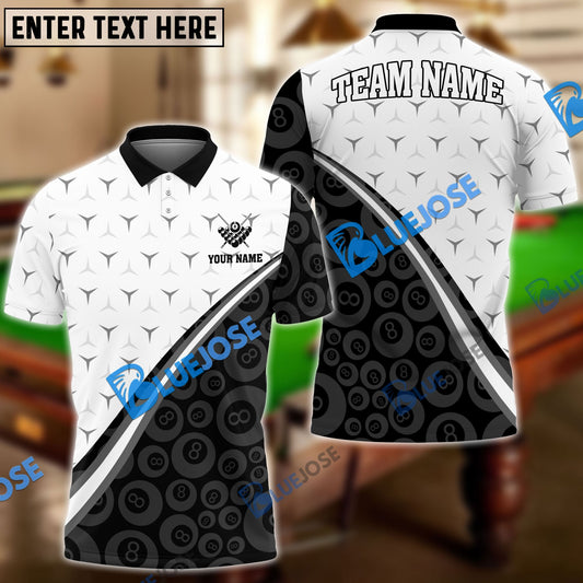 Frenzidea Billiards Ball 8 Spike Personalized Name, Team Name Unisex Shirt ( 4 Colors )