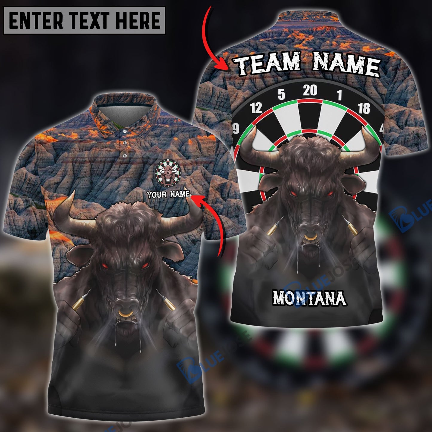 Frenzidea Darts Buffalo Personalized Name 3D Shirt