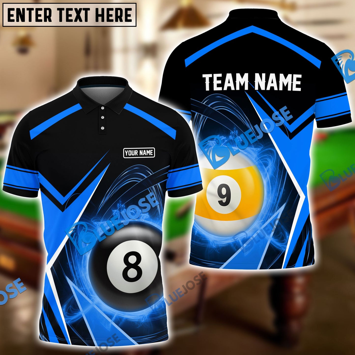 Frenzidea Billiards Stormeye Personalized Name, Team Name Unisex Shirt ( 6 Colors )