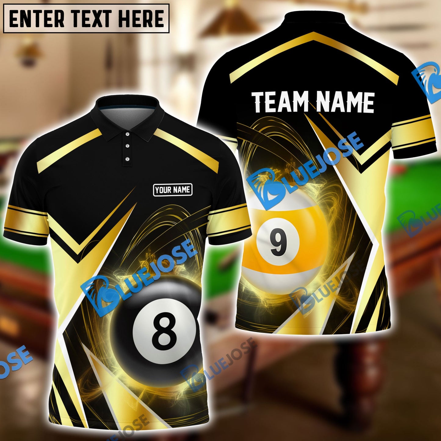 Frenzidea Billiards Stormeye Personalized Name, Team Name Unisex Shirt ( 6 Colors )