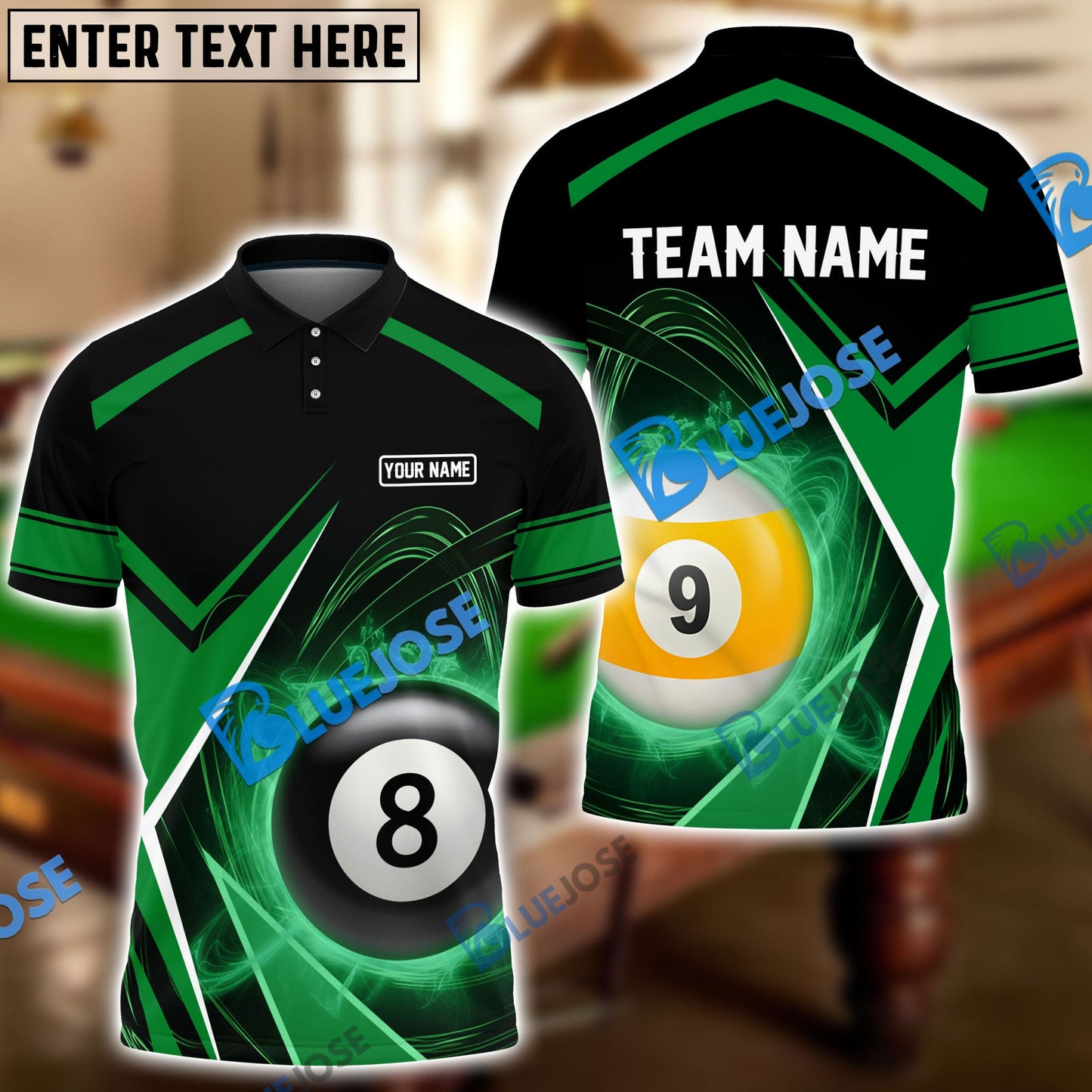 Frenzidea Billiards Stormeye Personalized Name, Team Name Unisex Shirt ( 6 Colors )