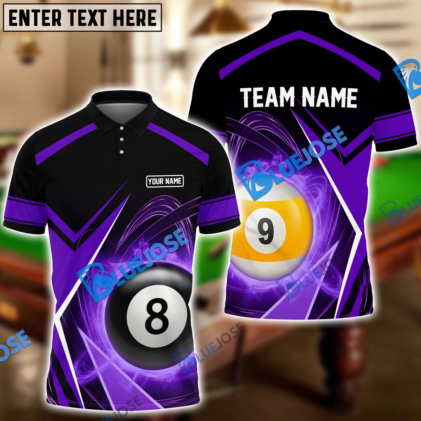 Frenzidea Billiards Stormeye Personalized Name, Team Name Unisex Shirt ( 6 Colors )