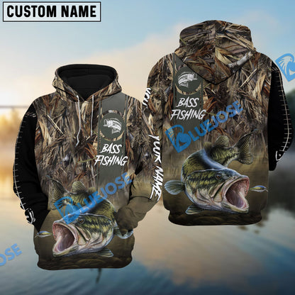 Frenzidea Customize Name Bass Fishing Nature 3D Shirts
