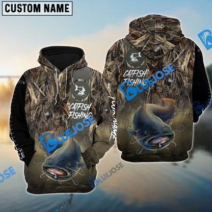 Frenzidea Customize Name Catfish Fishing Nature 3D Shirts