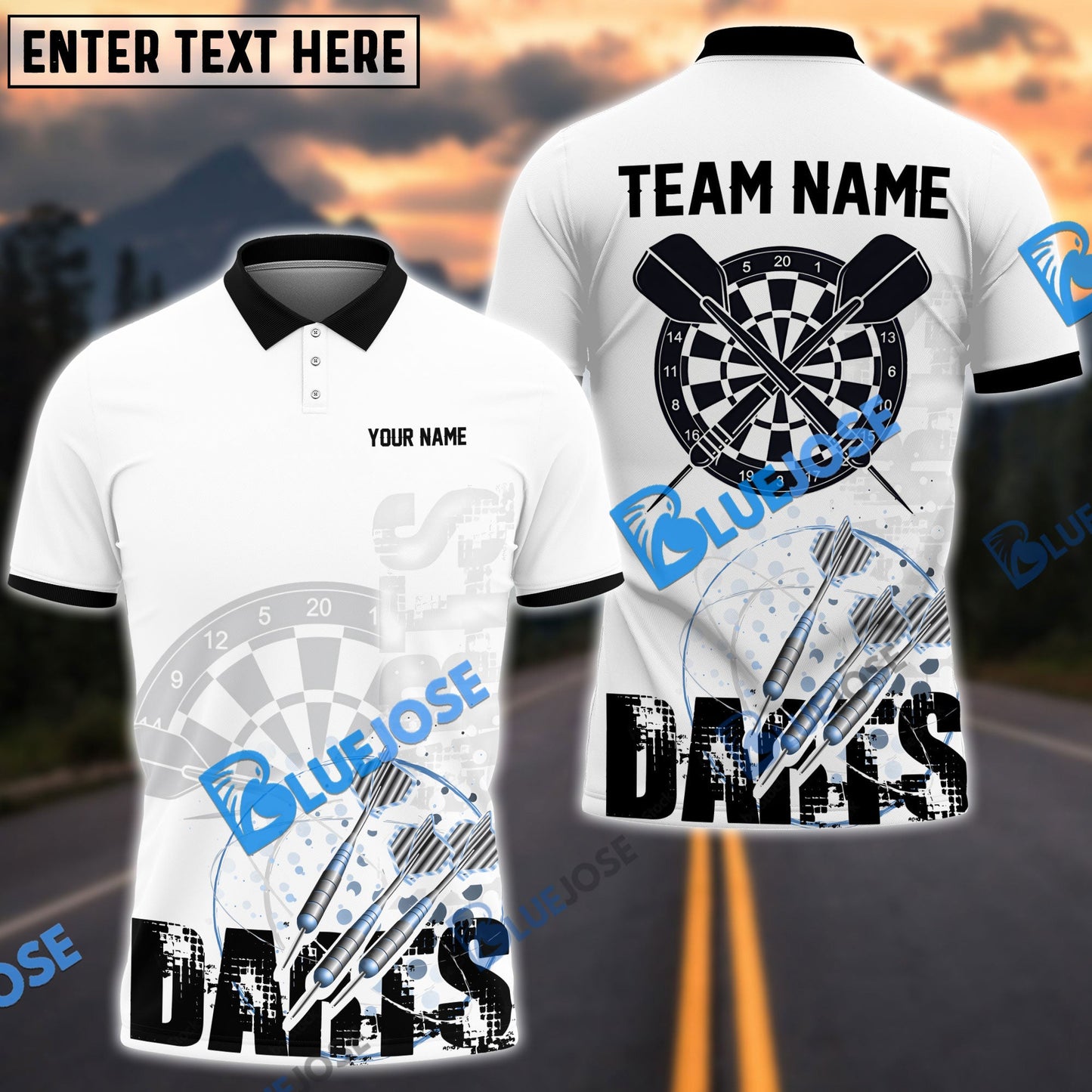 Frenzidea Darts Stylist Pro Personalized Name, Team Name 3D Shirt (4 Colors)