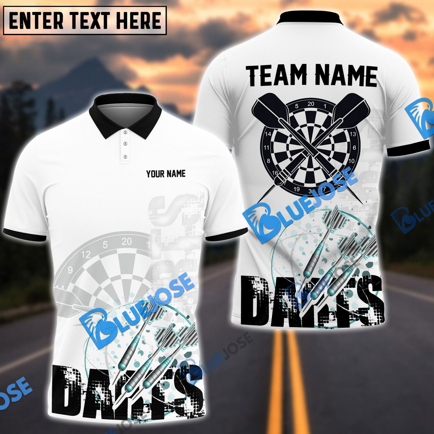 Frenzidea Darts Stylist Pro Personalized Name, Team Name 3D Shirt (4 Colors)
