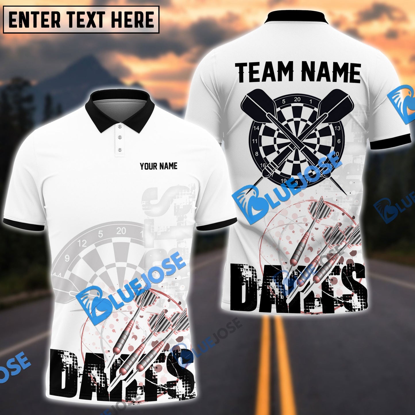 Frenzidea Darts Stylist Pro Personalized Name, Team Name 3D Shirt (4 Colors)