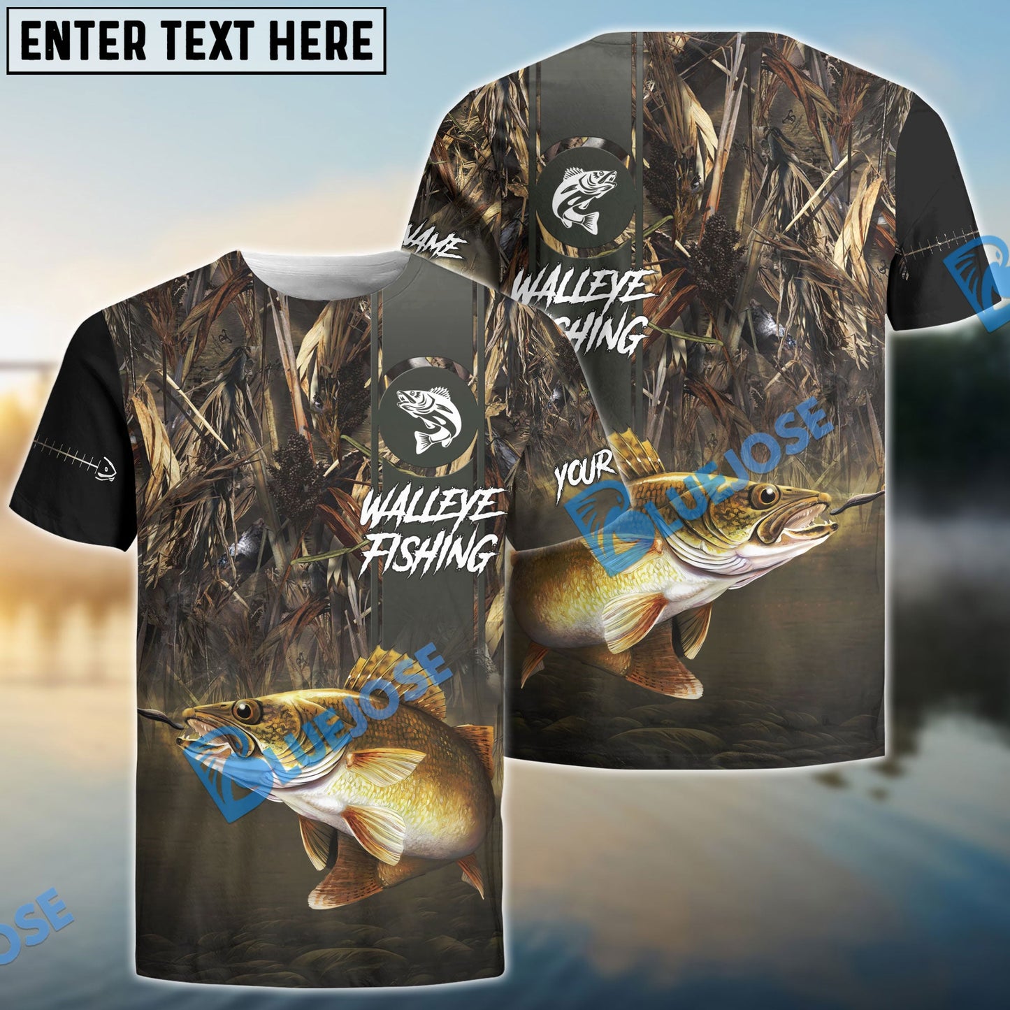Frenzidea Customize Name Walleye Fishing Nature 3D Shirts