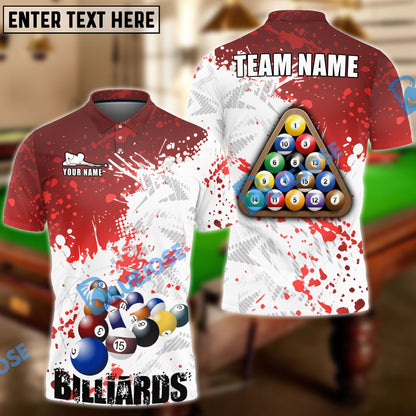 Frenzidea Billiards Ball 8 Retro Paint Style Personalized Name, Team Name Unisex Shirt ( 4 Colors )