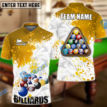 Frenzidea Billiards Ball 8 Retro Paint Style Personalized Name, Team Name Unisex Shirt ( 4 Colors )