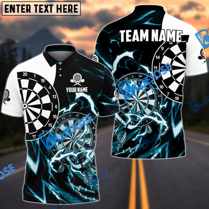 Frenzidea Thunder Impact Darts Personalized Name, Team Name 3D Shirt (6 Colors)