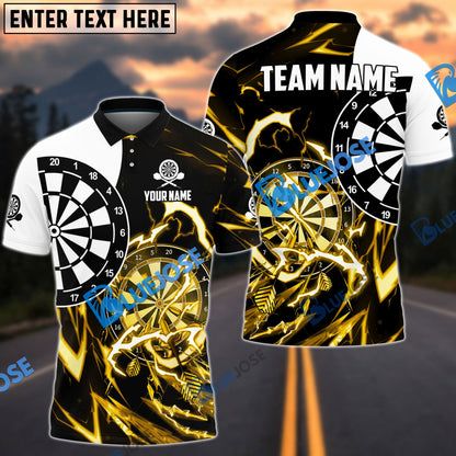 Frenzidea Thunder Impact Darts Personalized Name, Team Name 3D Shirt (6 Colors)
