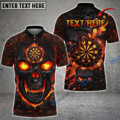 Frenzidea Darts Fire Skull Personalized Name 3D Shirt
