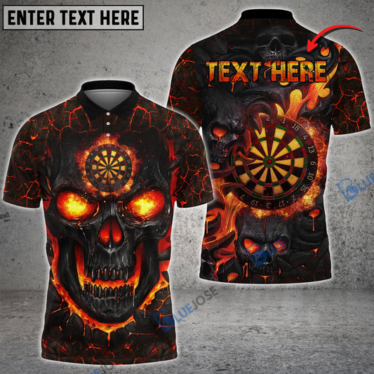 Frenzidea Darts Fire Skull Personalized Name 3D Shirt