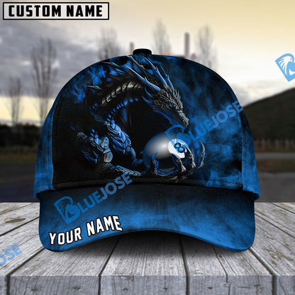Frenzidea Billiards Ball 8 Aero Dragon Personalized Name Cap (4 Colors)