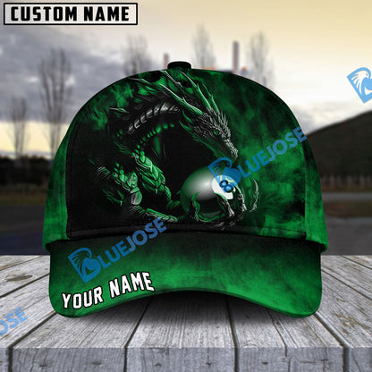 Frenzidea Billiards Ball 8 Aero Dragon Personalized Name Cap (4 Colors)
