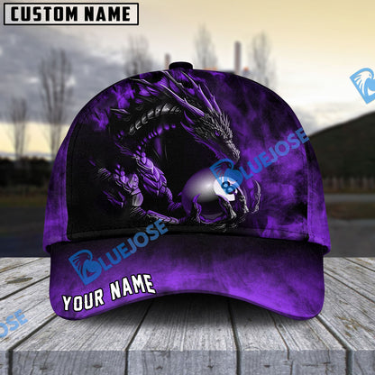 Frenzidea Billiards Ball 8 Aero Dragon Personalized Name Cap (4 Colors)