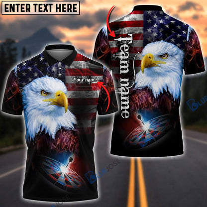 Frenzidea USA Eagle Darts Personalized Name, Team Name 3D Shirt