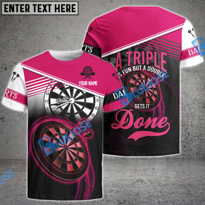 Frenzidea Darts Triple Is Fun Personalized Name 3D Shirt