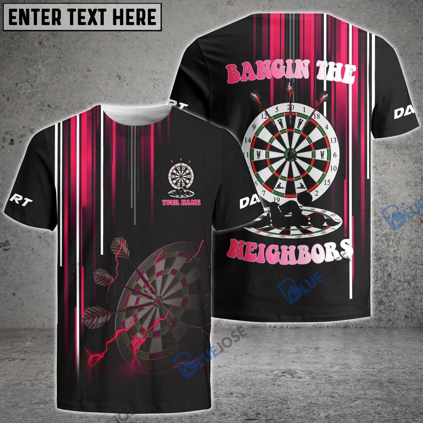 Frenzidea Darts Sexy Personalized Name 3D Shirt