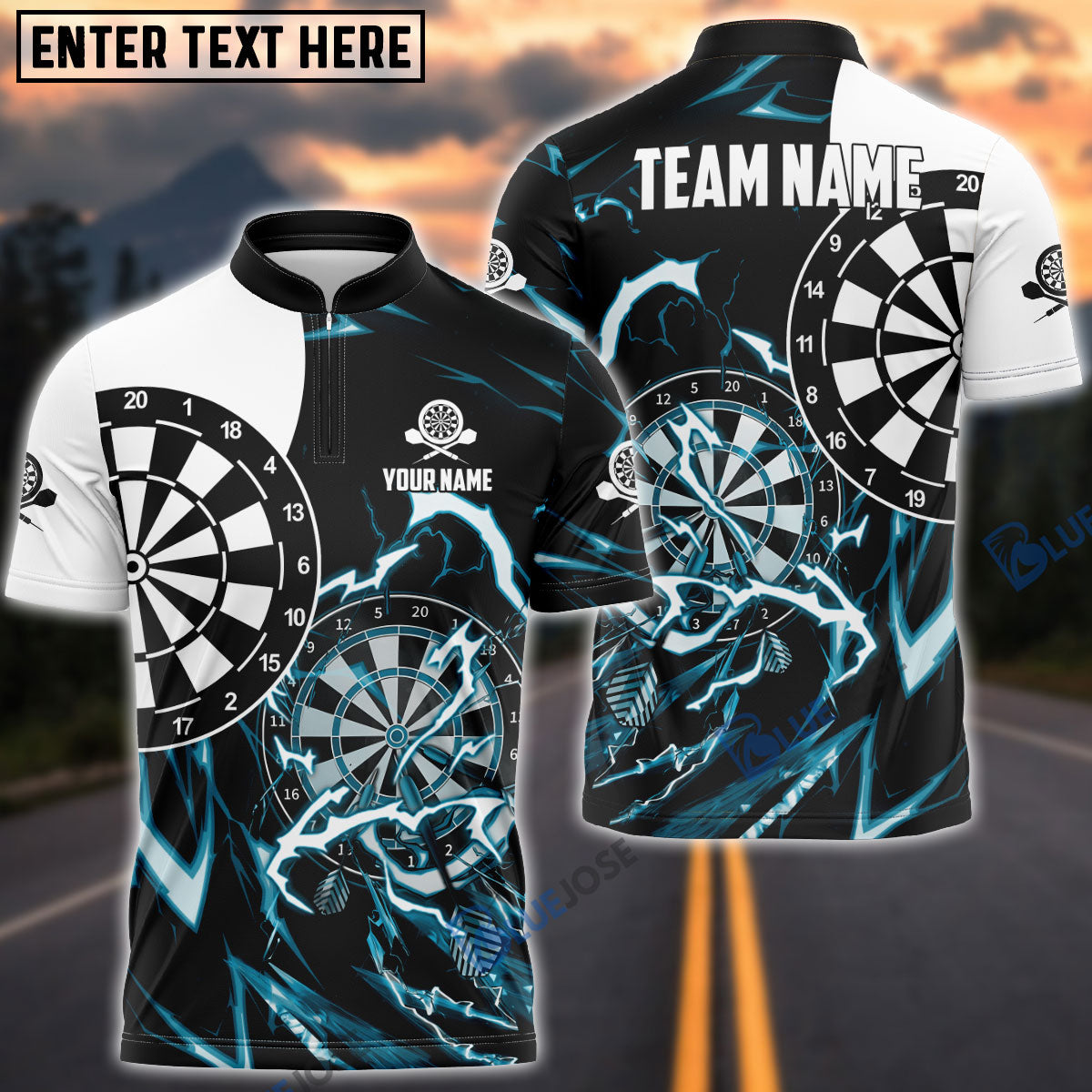 Frenzidea Thunder Impact Darts Personalized Name, Team Name 3D Shirt (6 Colors)