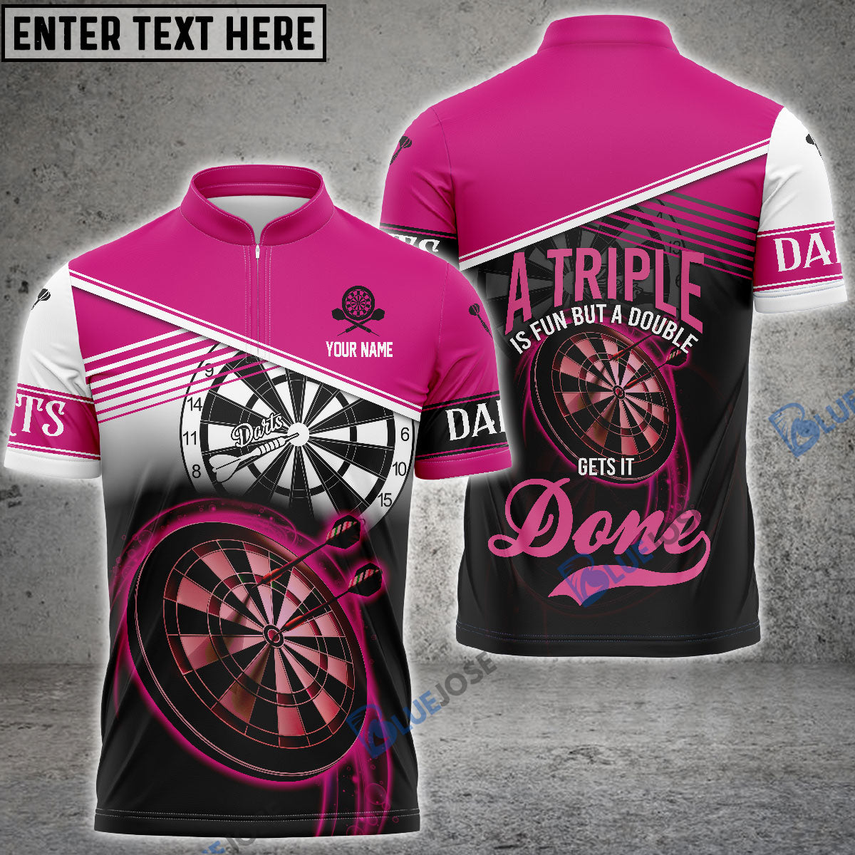 Frenzidea Darts Triple Is Fun Personalized Name 3D Shirt