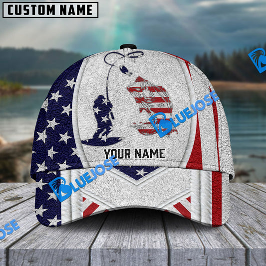 Frenzidea Personalized Bass Fishing American Dusty Style Classic Cap