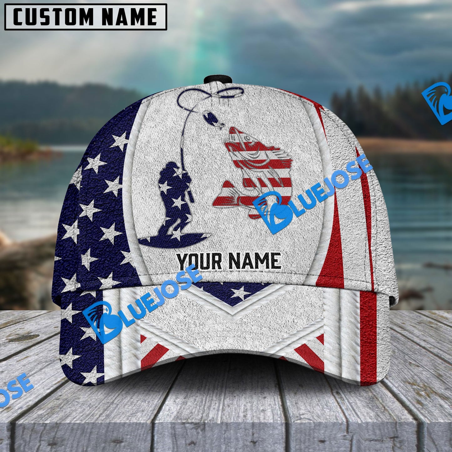 Frenzidea Personalized Walleye Fishing American Dusty Style Classic Cap