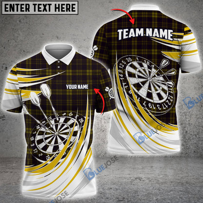 Frenzidea Darts Plaid Color Personalized Name, Team Name 3D Shirt (4 Colors)