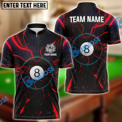 Frenzidea Billiards Ball 8 Abstract Tentacle Personalized Name, Team Name Unisex Shirt ( 4 Colors )