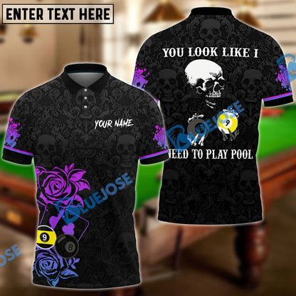 Frenzidea Billiards Poker Skull Personalized Name Unisex Shirt ( 6 Colors )