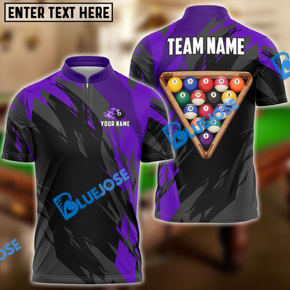 Frenzidea Billiards Ball 8 Victory Rack  Personalized Name, Team Name Unisex Shirt ( 6 Colors )