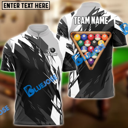 Frenzidea Billiards Ball 8 Victory Rack  Personalized Name, Team Name Unisex Shirt ( 6 Colors )