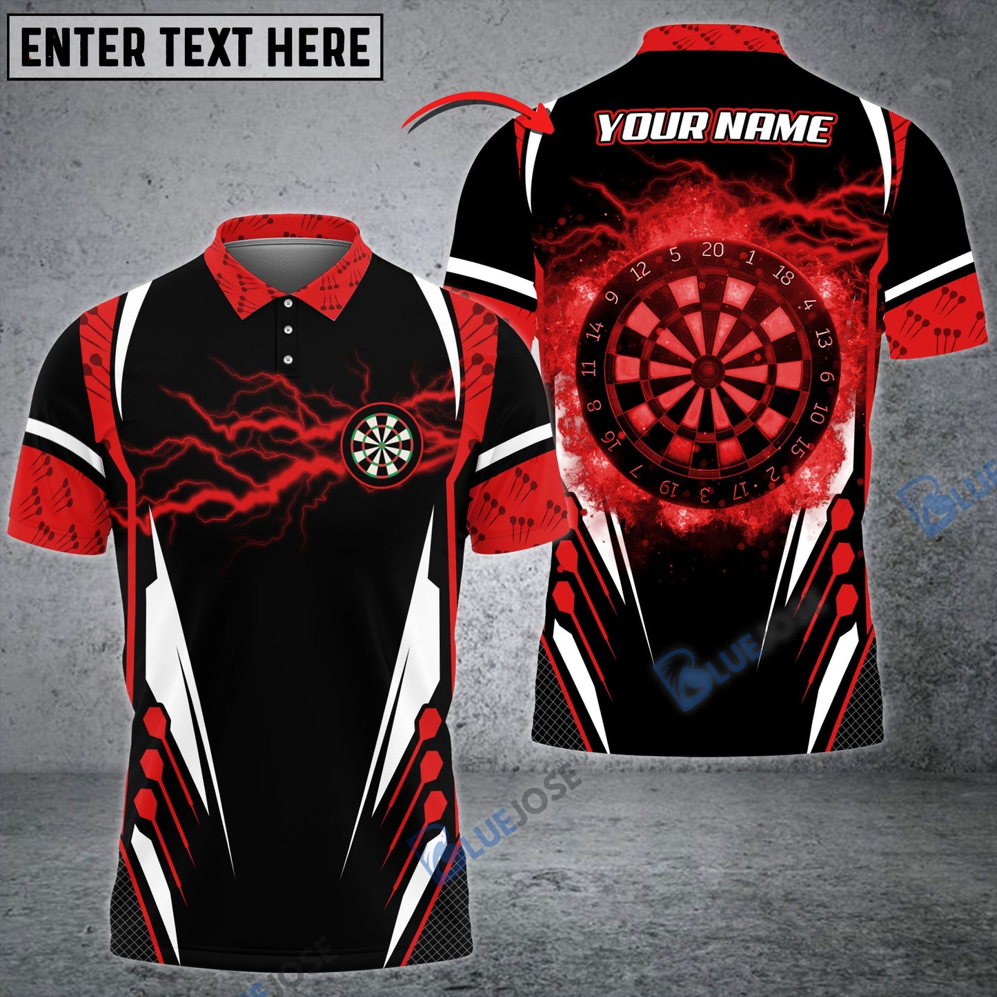 Frenzidea Darts Thunder Personalized Name 3D Shirt