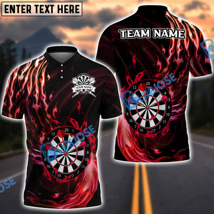 Frenzidea Darts Fire Claws Personalized Name, Team Name 3D Shirt (4 Colors)