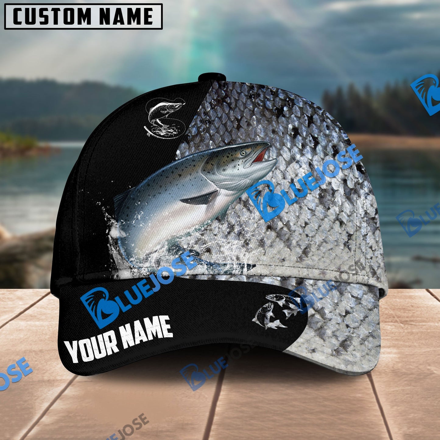 frenzidea Personalized Salmon Fishing Classic Cap