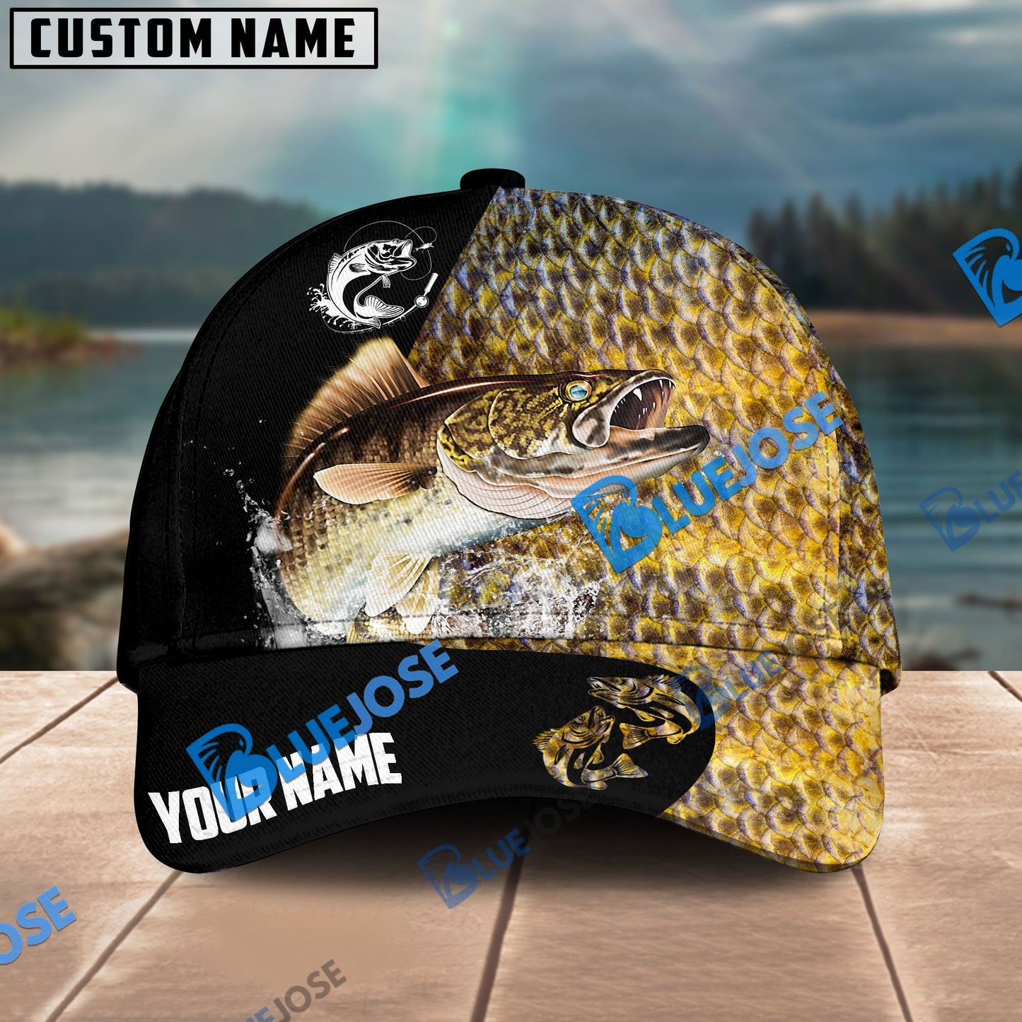 frenzidea Personalized Walleye Fishing Classic Cap