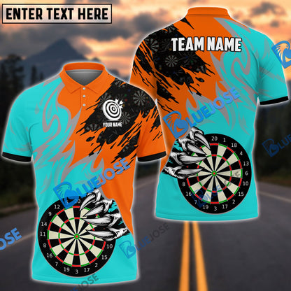 frenzidea Darts Board Claws Of Devil Personalized Name, Team Name 3D Shirt (4 Colors)